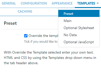 Ticker Override Template